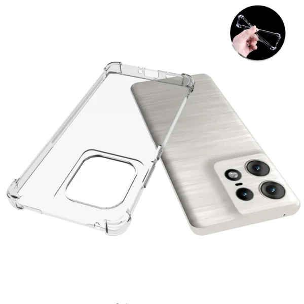 Anti Shock Silicone Case for Motorola Edge 50 Pro 5G, Transparent 4