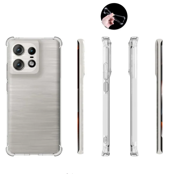 Anti Shock Silicone Case for Motorola Edge 50 Pro 5G, Transparent 5