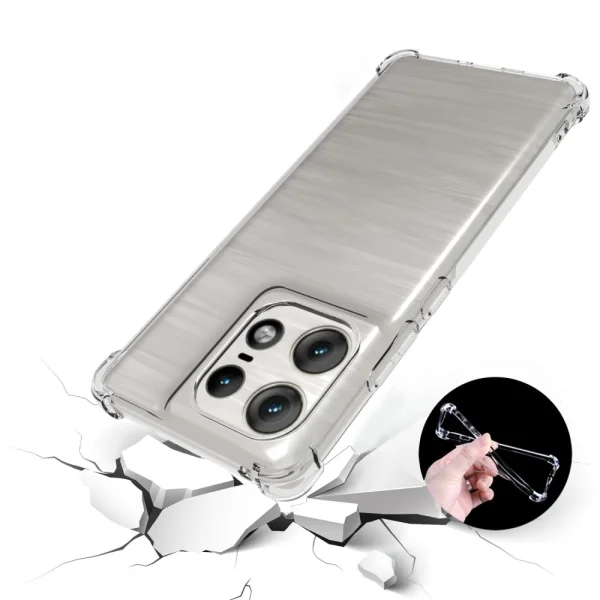 Anti Shock Silicone Case for Motorola Edge 50 Pro 5G, Transparent 2