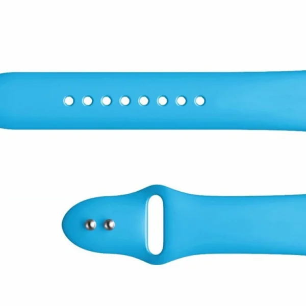Silicone strap Dual Pin Buckle for Apple Watch Series 5 4 44mm, Series 3/2/1 42mm, Light blue 3