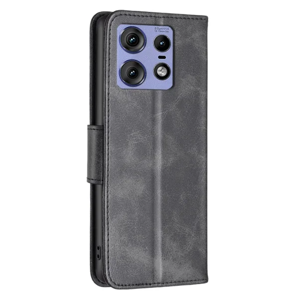 Калъф тефтер Leather Wallet за Motorola Edge 50 Pro 5G, Черен 5