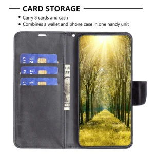 Калъф тефтер Leather Wallet за Motorola Edge 50 Pro 5G, Черен 3