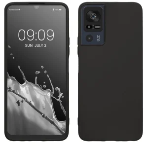 Силиконов калъф Matte за TCL 40 SE, Черен