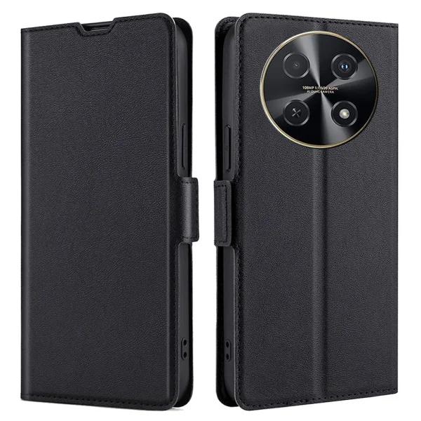 Калъф тефтер PU Leather за Huawei Nova 12i, Черен 1