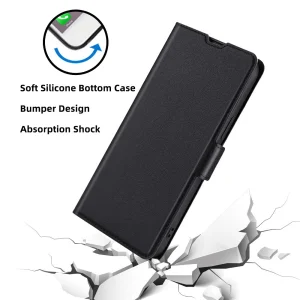 Калъф тефтер PU Leather за Huawei Nova 12i, Черен 4