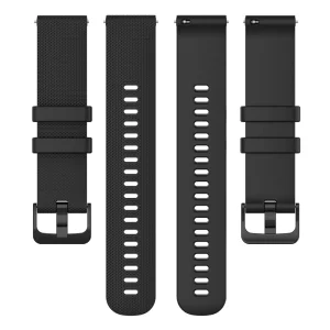 Силиконова каишка 18mm за Garmin vivomove 3S/vivoactive 4S/Forerunner 255S, Черен