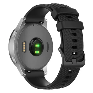 Silicone Strap 18mm for Garmin vivomove 3S/vivoactive 4S/Forerunner 255S, Black 3