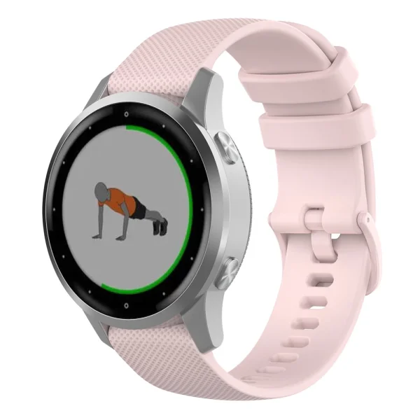 Silicone Strap 18mm for Garmin vivomove 3S/vivoactive 4S/Forerunner 255S, Pink 3
