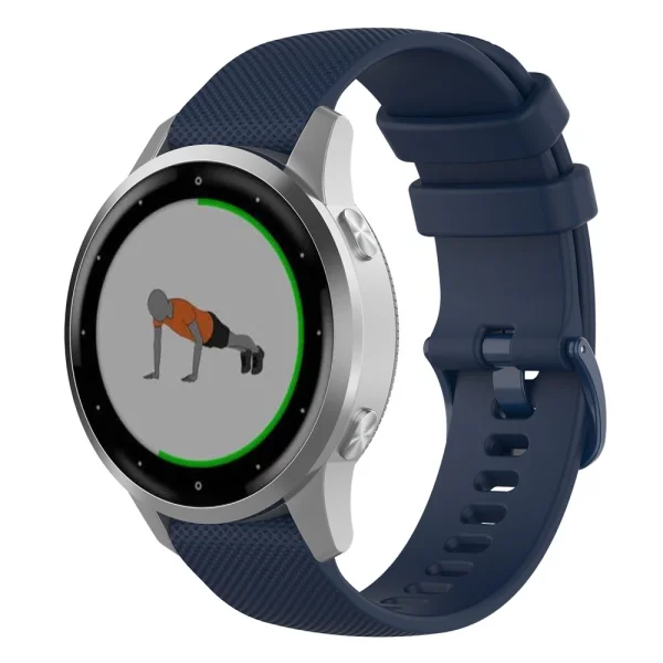 Silicone Strap 18mm for Garmin vivomove 3S/vivoactive 4S/Forerunner 255S, Blue 2