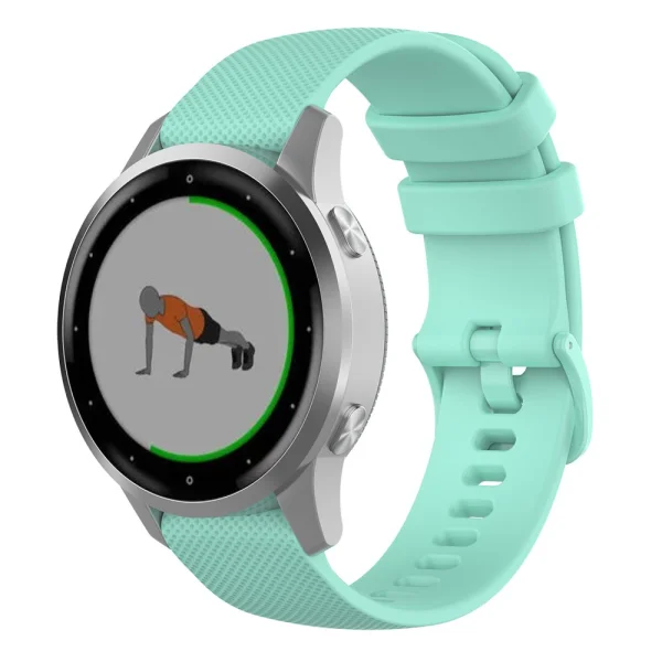 Silicone strap 18mm for Garmin vivomove 3S/vivoactive 4S/Forerunner 255S, Green 2