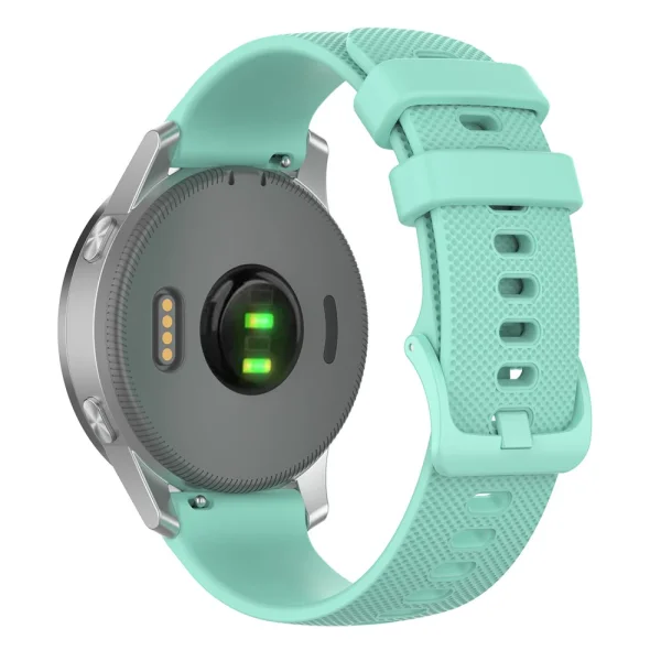 Silicone strap 18mm for Garmin vivomove 3S/vivoactive 4S/Forerunner 255S, Green 3