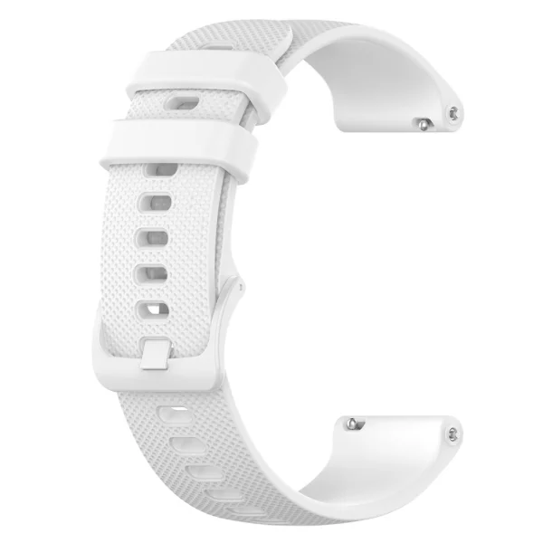Силиконова каишка 18mm за Garmin vivomove 3S/vivoactive 4S/Forerunner 255S, Бял 4