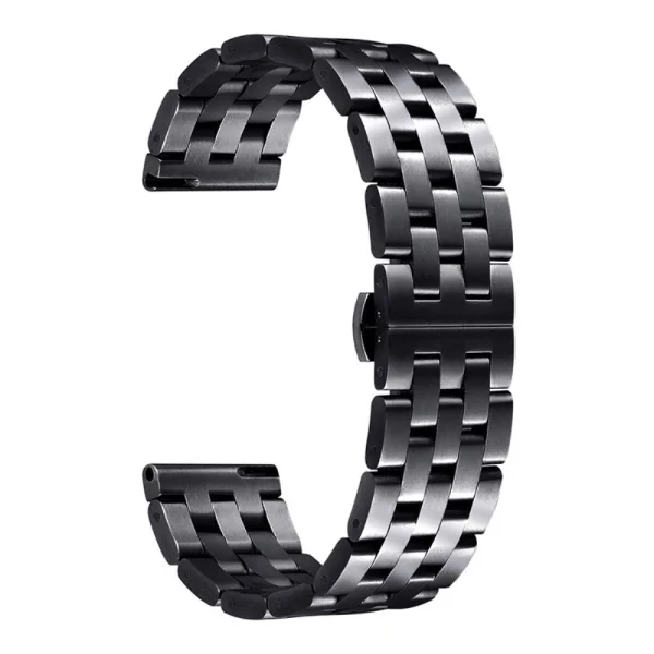 Метална каишка 18mm за Garmin vivomove 3S/vivoactive 4S/Forerunner 255S, Черен 1