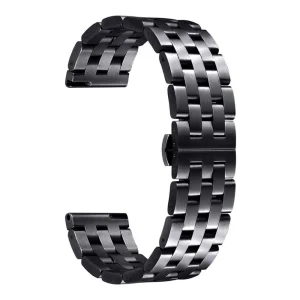 Метална каишка 18mm за Garmin vivomove 3S/vivoactive 4S/Forerunner 255S, Черен