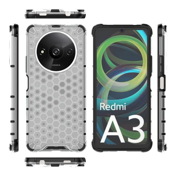 Удароустойчив Калъф Shock Absorber за Xiaomi Redmi A3, Прозрачен 3