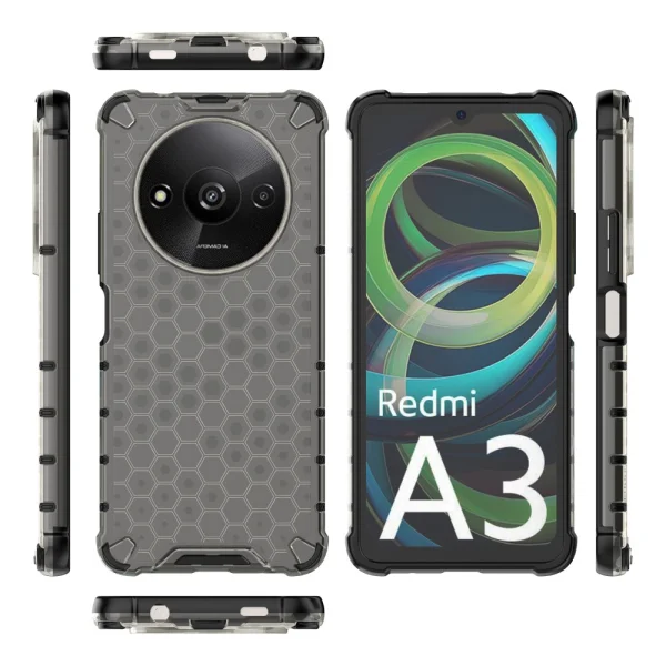 Shock Absorber Shockproof Case for Xiaomi Redmi A3, Black 2