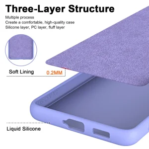 Fiber Lining Silicone Case for Xiaomi Redmi A3, 2.2 mm, Purple 4