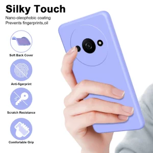 Fiber Lining Silicone Case for Xiaomi Redmi A3, 2.2 mm, Purple 3