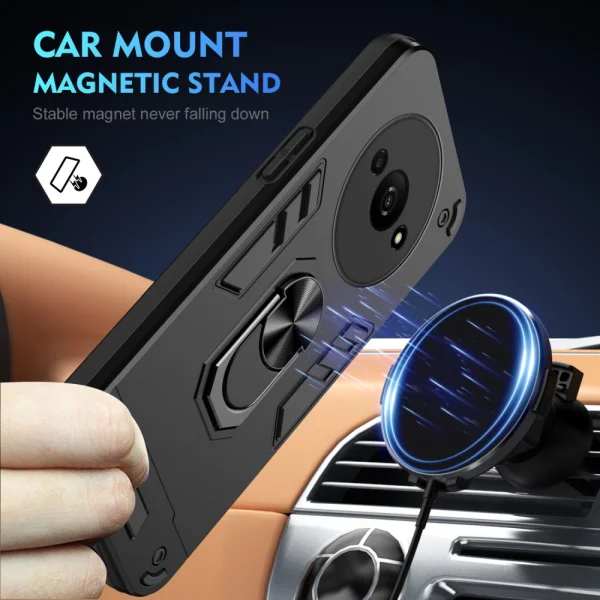 Shockproof Case Hybrid Cover for Xiaomi Redmi A3, Black 2