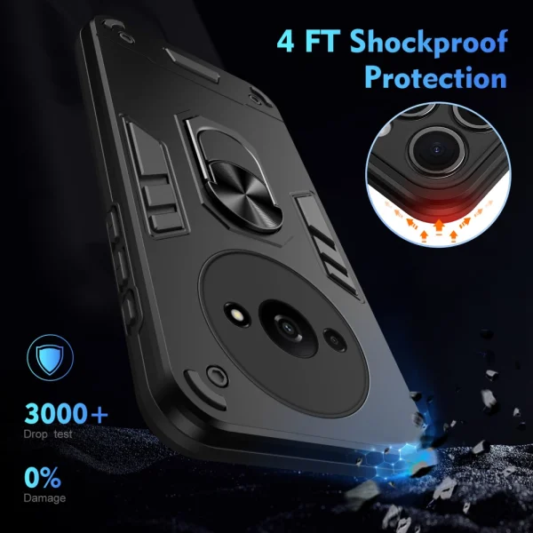 Shockproof Case Hybrid Cover for Xiaomi Redmi A3, Black 3