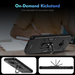 Shockproof Case Hybrid Cover for Xiaomi Redmi A3, Black 4
