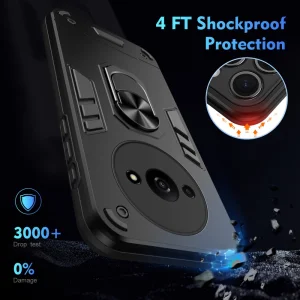 Shockproof Case Hybrid Cover for Xiaomi Redmi A3, Black 3