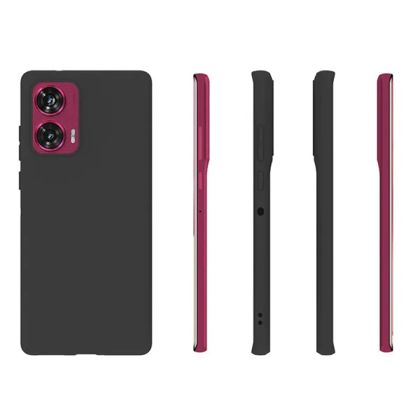 Силиконов калъф Matte за Motorola Edge 50 Fusion, Черен 2