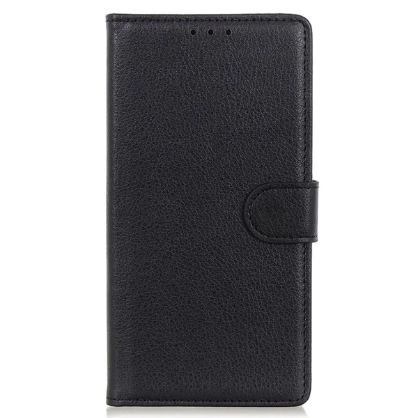 Калъф Тефтер Litchi Texture за Motorola Edge 50 Fusion, Черен 5
