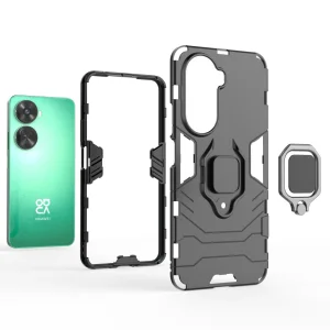 Удароустойчив Калъф Kickstand Ring за Huawei Nova 11 SE и nova 12 SE, Черен 3