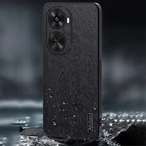 Удароустойчив калъф Wood Leather за Huawei nova 11 SE и nova 12 SE 4G, Черен 3