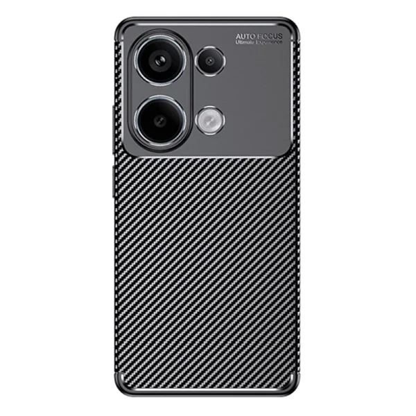 Silicone Case Carbon Fibre Texture for Xiaomi Redmi Note 13 4G, Black 2
