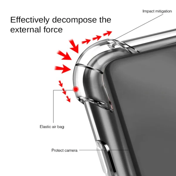 Techsuit Shockproof Silicone Case for Huawei Honor 200 Lite, Transparent 4