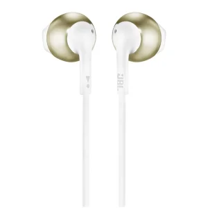 Слушалки JBL T205, Бял - златист