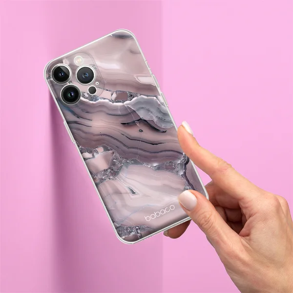 Калъф Abstract за Iphone 14 Pro, Розов мрамор 3