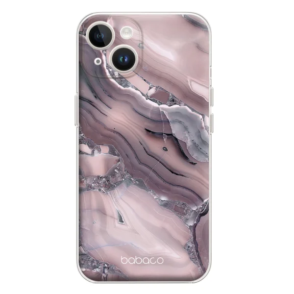 Калъф Abstract за Iphone 15, Розов мрамор 1