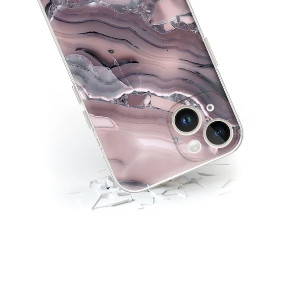 Калъф Abstract за Iphone 15, Розов мрамор 2