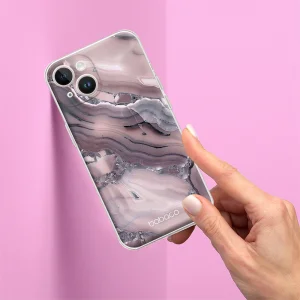 Калъф Abstract за Iphone 15, Розов мрамор 3