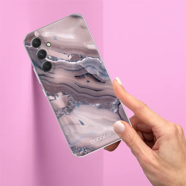 Abstract case for Samsung Galaxy S24, Pink marble 3