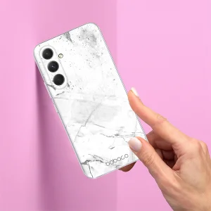 Case Abstract for Samsung Galaxy S24, White Marble 3
