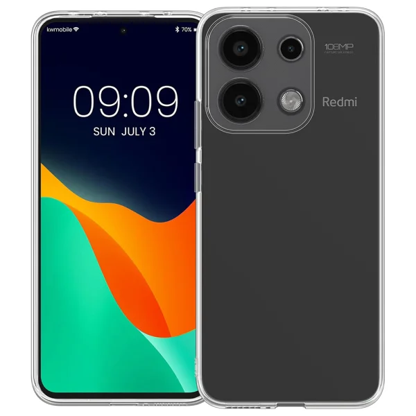 Силиконов калъф за Xiaomi Redmi Note 13 4G, 2mm, camera protection, Прозрачен 1