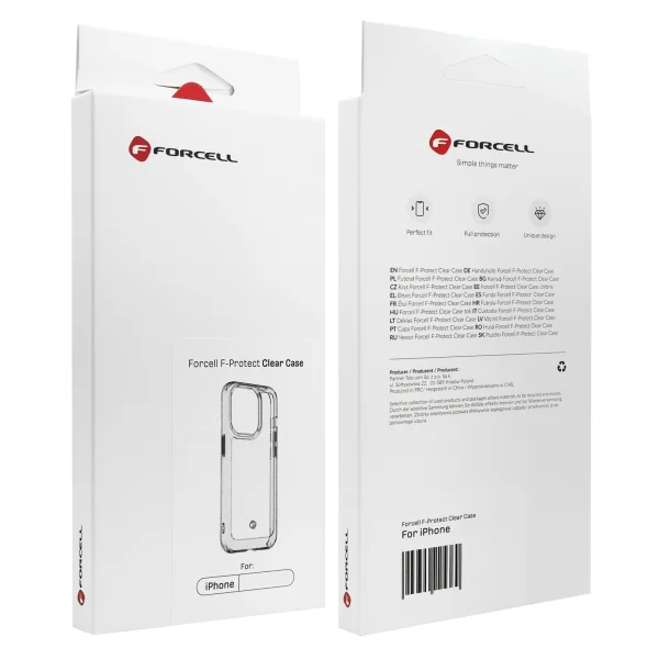 Удароустойчив калъф Forcell F-Protect за iPhone 15 Plus, Прозрачен 4