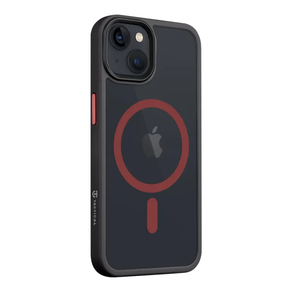 Shockproof Case Tactical MagForce Hyperstealth 2.0 for iPhone 15, Black-red 2