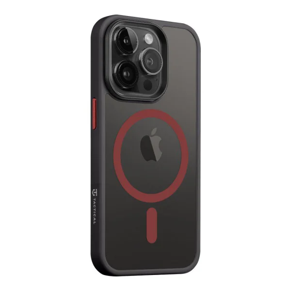 Удароустойчив калъф Tactical MagForce Hyperstealth 2.0 за iPhone 15 Pro Max, Черен-червен 2