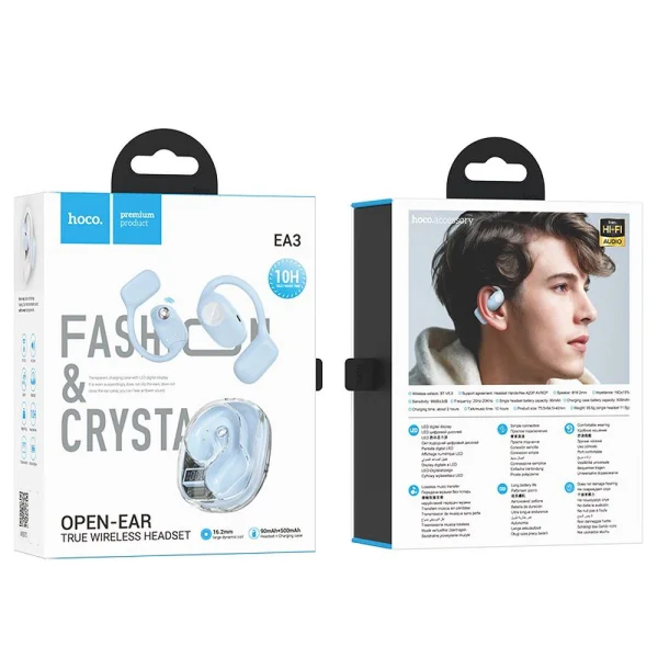Слушалки HOCO EA3, TWS, Bluetooth, Син 4