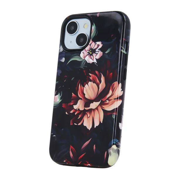 Shockproof case Decor for iPhone 15, Peony 2