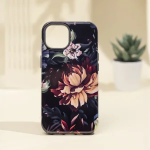 Shockproof case Decor for iPhone 15, Peony 5