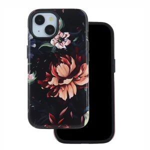 Удароустойчив калъф Decor за iPhone 15, Peony
