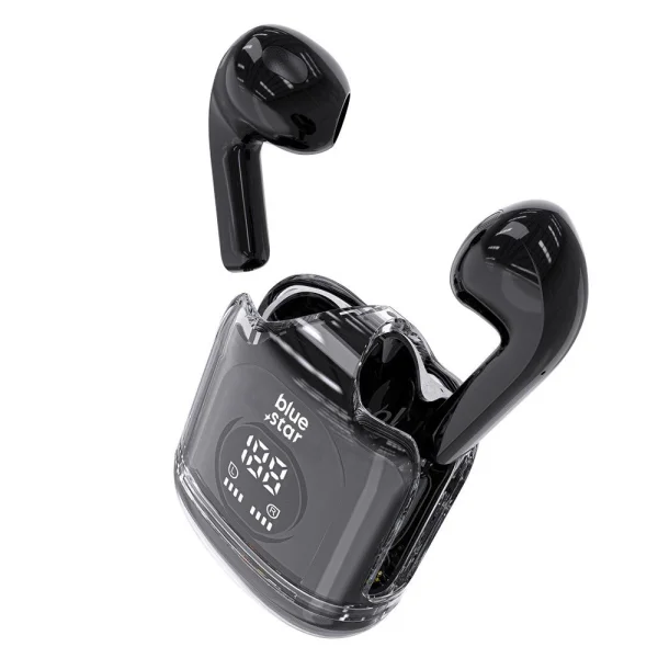 Безжични Слушалки Blue Star Transparency Fi22, TWS, Bluetooth 5.3, Черен 1