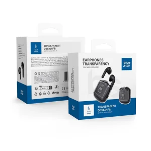 Безжични Слушалки Blue Star Transparency Fi22, TWS, Bluetooth 5.3, Черен 5