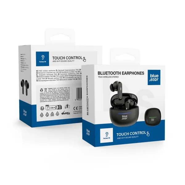Безжични Слушалки Blue Star BK44, TWS, Bluetooth 5.4, Черен 5